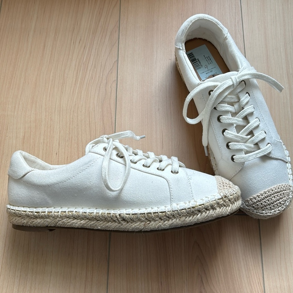 Loft Espadrille Lace Up Sneaker. White. NWT  Size 9